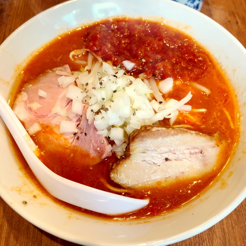 激ウマちょいスパイシーなトマトラーメン カッパラーメンセンター 狭山市 旅サウナ